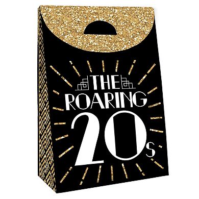 Big Dot Of Happiness Roaring 20’s Art Deco Jazz Gift Favor Bags - Party Goodie Boxes 12 Ct