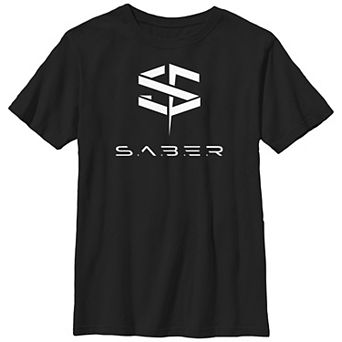 Boys Husky The Marvels Saber Logo Graphic Tee