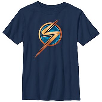 Boys Husky The Marvels Ms. Marvel Logo Graphic Tee