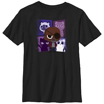 Boys Husky The Marvels Nick Fury Cute Cartoon Graphic Tee