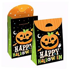 Juvale Pack of 6 Halloween Trash Bags, Small and Medium Sized