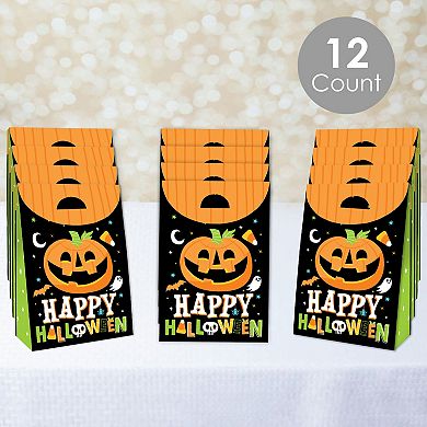 Big Dot Of Happiness Jack-o'-lantern Halloween - Kids Gift Favor Box Party Goodie Boxes 12 Ct
