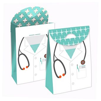 Big Dot Of Happiness Medical School Grad Doctor Graduation Gift Bags Party Goodie Boxes 12 ct