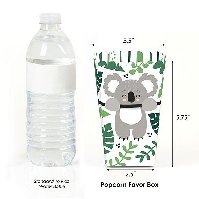 Big Dot Of Happiness Koala Cutie Birthday Party & Baby Shower Favor Popcorn Treat Boxes 12 Ct
