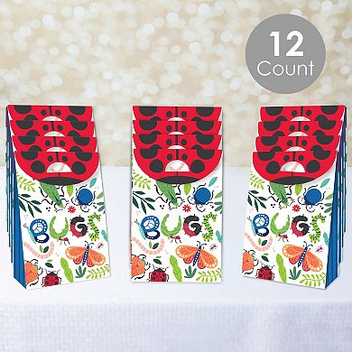 Big Dot Of Happiness Buggin' Out Bugs Birthday Gift Favor Bags Party Goodie Boxes Set Of 12