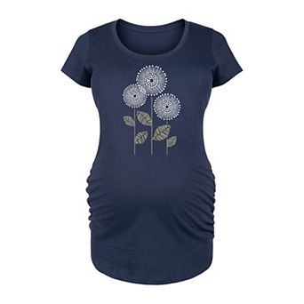 Maternity Abstract Dandelions Graphic Tee