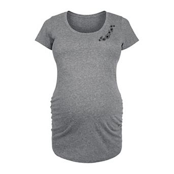 Maternity Sketched Florals Graphic Tee