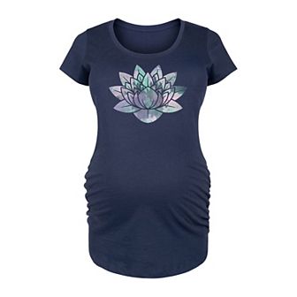 Maternity Watercolor Lotus Graphic Tee