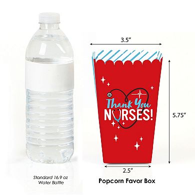 Big Dot Of Happiness Thank You Nurses Appreciation Week Favor Popcorn Treat Boxes Set Of 12