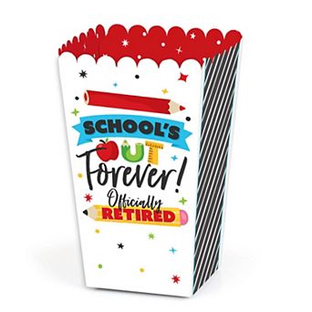 Big Dot Of Happiness Teacher Retirement Happy Retirement Party Favor Popcorn Boxes 12 ct