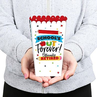 Big Dot Of Happiness Teacher Retirement Happy Retirement Party Favor Popcorn Boxes 12 Ct