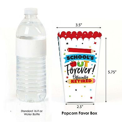 Big Dot Of Happiness Teacher Retirement Happy Retirement Party Favor Popcorn Boxes 12 Ct