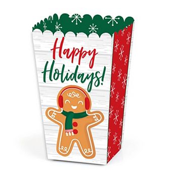 Big Dot Of Happiness Gingerbread Christmas - Holiday Party Favor Popcorn Treat Boxes - 12 ct