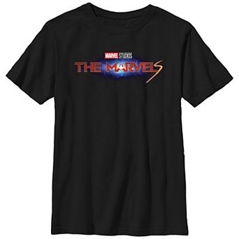 Boys 8-20 The Marvels Movie Logo Title Graphic Tee