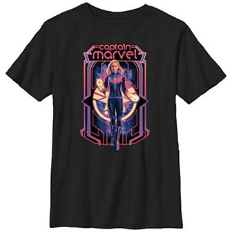 Boys 8-20 The Marvels Captain Marvel Portrait Graphic Tee