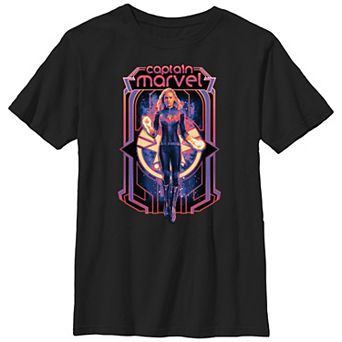 Boys 8-20 The Marvels Captain Marvel Portrait Graphic Tee