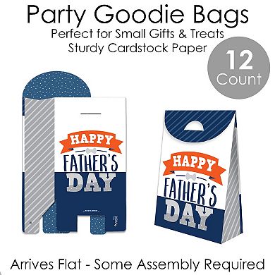 Big Dot Of Happiness Happy Father's Day We Love Dad Gift Favor Bags Party Goodie Boxes 12 Ct
