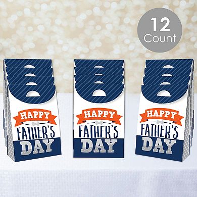Big Dot Of Happiness Happy Father's Day We Love Dad Gift Favor Bags Party Goodie Boxes 12 Ct