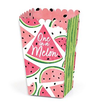 Big Dot Of Happiness Sweet Watermelon - Fruit Party Favor Popcorn Treat Boxes - Set Of 12