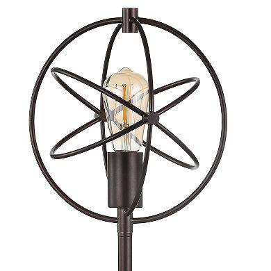 Atomic Caged Edison Bulb Metal/marble Modern Led Table Lamp