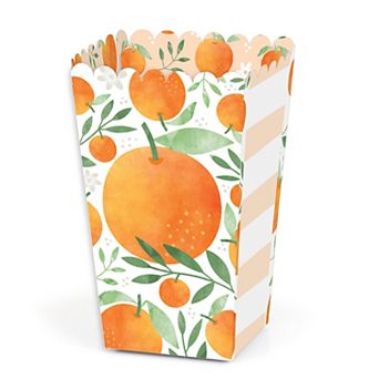 Big Dot Of Happiness Little Clementine Baby Shower & Birthday Party Popcorn Treat Boxes 12 ct