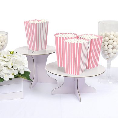 Big Dot Of Happiness Pink Stripes - Simple Party Favor Popcorn Treat Boxes - Set Of 12