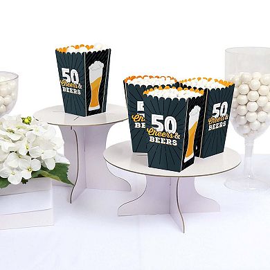 Big Dot Of Happiness Cheers & Beers To 50 Years 50th Birthday Favor Popcorn Treat Boxes 12 Ct