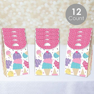 Big Dot Of Happiness Scoop Up The Fun - Ice Cream - Sprinkles Gift Party Goodie Boxes 12 Ct