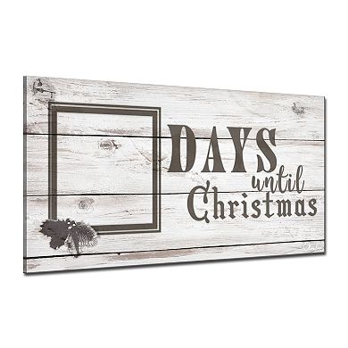 16" White And Gray "days Until Christmas" Dry-erase Advent Calendar