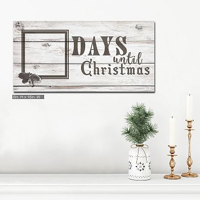 16" White And Gray "days Until Christmas" Dry-erase Advent Calendar