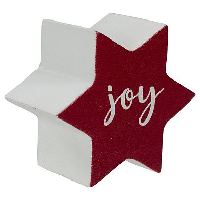 24" Red And White "joy" Christmas Countdown Advent Calendar