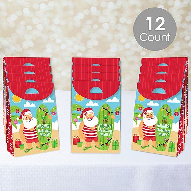 Big Dot Of Happiness Tropical Christmas Holiday Gift Favor Bags Party Goodie Boxes 12 Ct