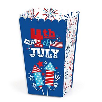 Big Dot Of Happiness Firecracker 4th Of July - Party Favor Popcorn Treat Boxes - 12 ct