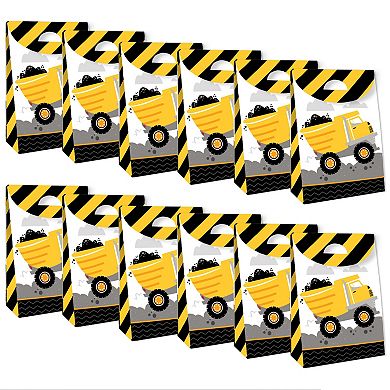 Big Dot Of Happiness Dig It Construction Zone Baby Shower & Birthday Party Goodie Boxes 12 Ct