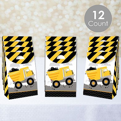 Big Dot Of Happiness Dig It Construction Zone Baby Shower & Birthday Party Goodie Boxes 12 Ct