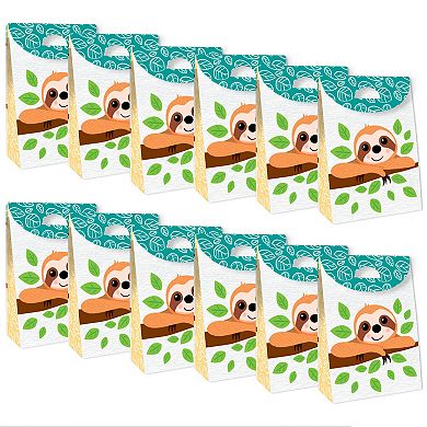 Big Dot Of Happiness Let’s Hang Sloth Baby Shower Or Birthday Gift Party Goodie Boxes 12 Ct