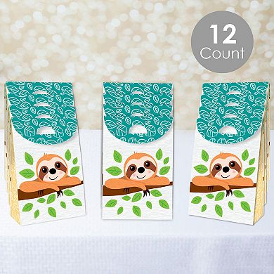 Big Dot Of Happiness Let’s Hang Sloth Baby Shower Or Birthday Gift Party Goodie Boxes 12 Ct