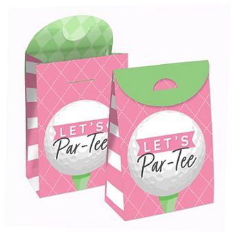 Big Dot Of Happiness Golf Girl Pink Birthday Party Or Baby Shower Favor Goodie Boxes 12 ct