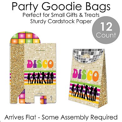 Big Dot Of Happiness 70’s Disco Fever 1970's Gift Favor Bags - Party Goodie Boxes - Set Of 12