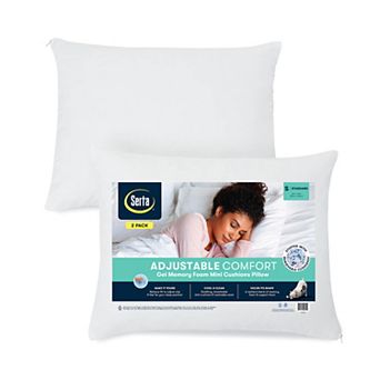 Serta® 2-Pack Adjustable Comfort Gel Memory Foam Mini Cushion Pillow Set