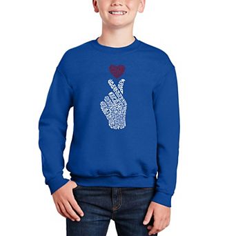 K-pop - Boy's Word Art Crewneck Sweatshirt
