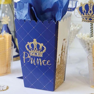 Big Dot Of Happiness Royal Prince Charming Baby Shower Or Birthday Favor Popcorn Boxes 12 Ct