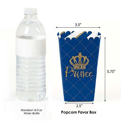 Big Dot Of Happiness Royal Prince Charming Baby Shower Or Birthday Favor Popcorn Boxes 12 Ct