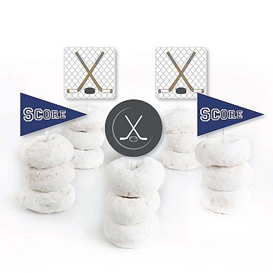 Big Dot Of Happiness Shoots And Scores - Hockey - Dessert Cupcake Toppers - Treat Picks 24 Ct