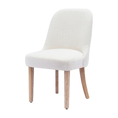 Genevieve Mid-century Modern Upholstered Boucle Dining Chair