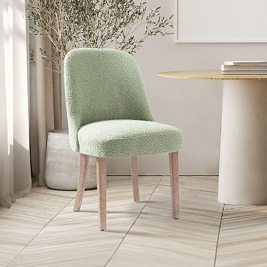 Westintrends Mid-century Modern Upholstered Boucle Dining Chair