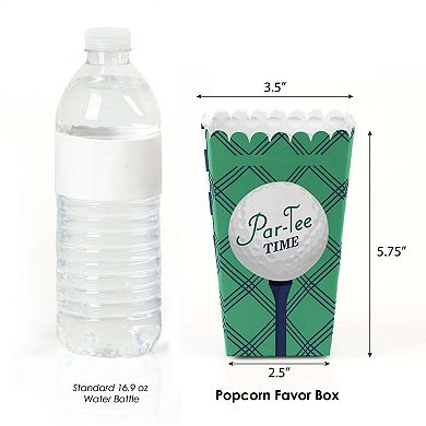 Big Dot Of Happiness Par-tee Time Golf Birthday Or Retirement Favor Popcorn Treat Boxes 12 Ct