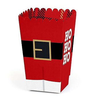 Big Dot Of Happiness Jolly Santa Claus - Christmas Party Favor Popcorn Treat Boxes - 12 ct