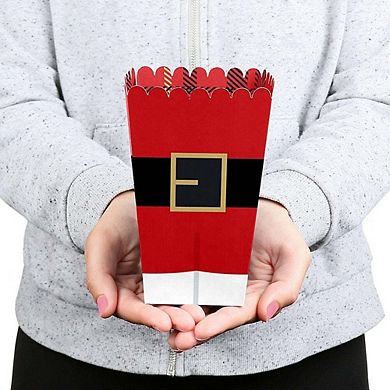 Big Dot Of Happiness Jolly Santa Claus - Christmas Party Favor Popcorn Treat Boxes - 12 Ct