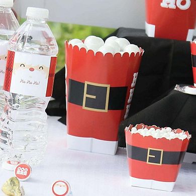 Big Dot Of Happiness Jolly Santa Claus - Christmas Party Favor Popcorn Treat Boxes - 12 Ct